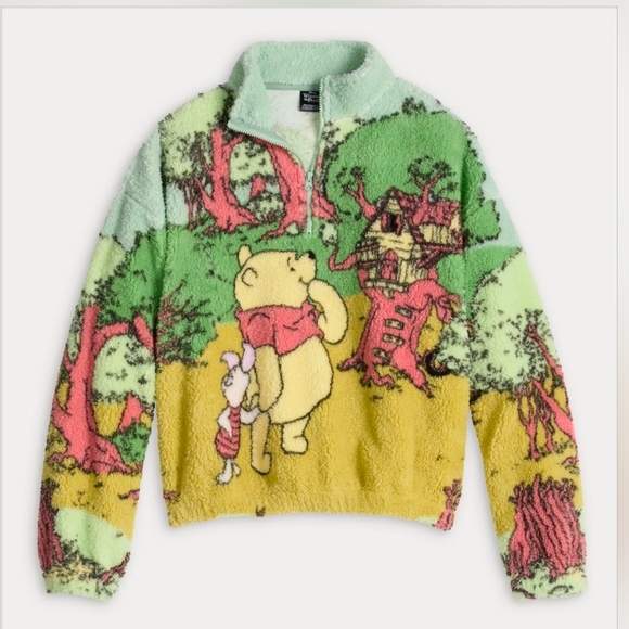 Disney Teddy Sweater with Winnie the Pooh - Green and Yellow - Picture 2 of 3